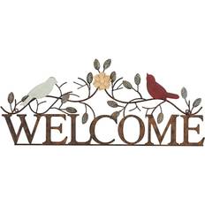 Lechesis Welcome Rust Brown Wall Decor 67.3x27.9cm