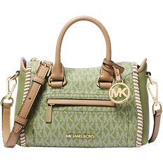 Michael Kors Carine Extra Small Signature Logo Satchel - Light Sage Multi