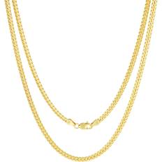Solid Miami Cuban Link Chain Necklace 3.5mm - Gold