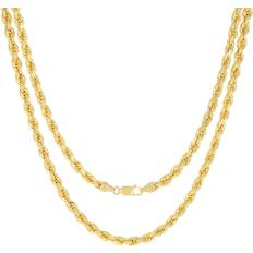 Rope Chain Diamond Cut Necklace 5mm - Gold