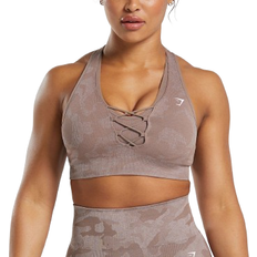 Clothing Gymshark Adapt Camo Seamless Sports Bra - Mocha Mauve/Stone Pink