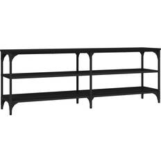vidaXL Engineered Wood Black TV-bänk 140x50cm