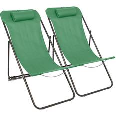 Harbour Housewares Folding Metal Deck Chairs