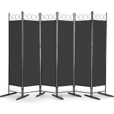 Steel Room Dividers Symple Stuff 240Cm 6 Room Divider