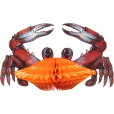 Red Decals & Wall Decorations Beistle Tissue Crab Party Accessory 1 count 1/Pkg