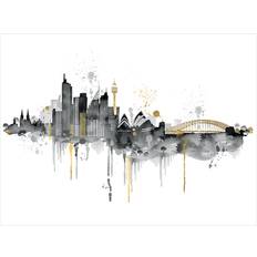 Latitude Run SUMMER THORNTON SYDNEY SKYLINE 60X80 CANVAS Framed Art