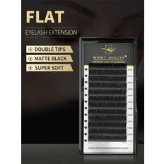Parabenfri Lösögonfransar Shein 0.15mm/0.20mm Ellipse Flat Lashes Extension Single Length 8-15mm Natural Soft Silk Classic Single Dense 12 Rows Planting Individual False Eyelashes Pr