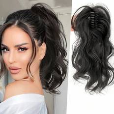 Shein Synthetic Wavy Ponytail Extension Hairpiece Short Curly Claw Clip Ponytail Pony Tail Clip