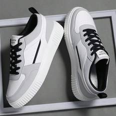 Shein Men's Colorblock Casual Sneakers, Lace Up Soft Sole Flat Comfortable Skate Shoes For Men, Lightweight Low-Top Daily Shoes
