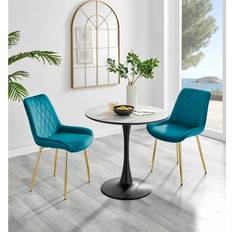 Marbles - Round Dining Sets Canora Grey Ellis White Marble Dining Set