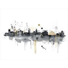 Latitude Run SUMMER THORNTON DUBLIN SKYLINE 60X80 CANVAS Framed Art