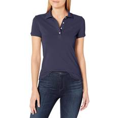 Slim - Women Polo Shirts Lacoste Women's Short Sleeve Slim Fit Stretch Pique Polo Shirt, Deep Navy Blue