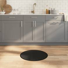 Carpets & Rugs vidaXL Rug Round Black 60 cm Bamboo Black