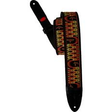 Arancione Cinghie PRS 2.4" Padded Guitar Strap w/FLASH, Custom Jacquard Birds Wavelength