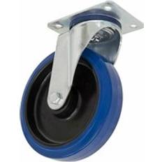 Casters on sale Sealey Heavy-Duty Blue Elastic Rubber Swivel Castor Wheel 100mm