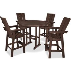 Outdoor Bar Sets Polywood Modern Curveback Adirondack Outdoor Bar Set