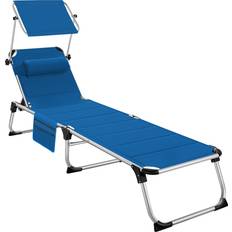 tectake Sonnenliege Gepolstert Klappbar 220 x 60.5 x 34 cm
