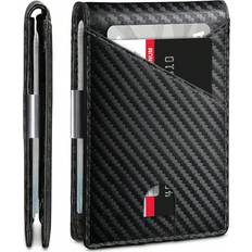 Shein Men's Anti-Theft Slim Wallet & Card Holder - With Money Clip Fashion Multifunction Credit Card Holder Front Pocket Wallet Carbon Fiber RFID