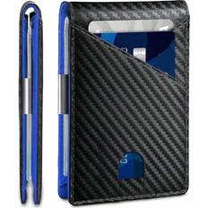 Shein Men's Anti-Theft Slim Wallet & Card Holder - With Money Clip Fashion Multifunction Credit Card Holder Front Pocket Wallet Carbon Fiber RFID