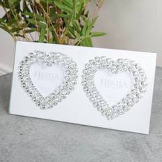 Glass Double Hearts Picture