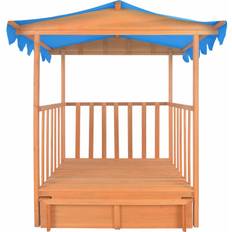 Freeport Park Wood Square Sandbox with Cover