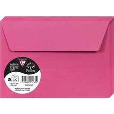Enveloppes et Fournitures d'Envoi Clairefontaine Enveloppe Faire Part Pollen 120g 114 x 162mm 20 Rose Fuchsia