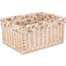 RED HAMPER Wash Garden Rose Lined Storage Basket