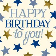 Woodmansterne Blue & Gold Stars Birthday Card