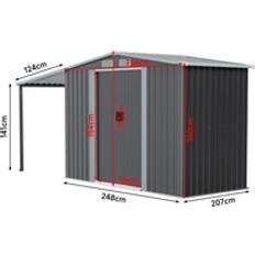 Garden Sanctuary Wide Metal Storage Shed (Building Area )