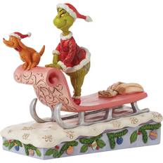 Enesco Grinch & Max on Sleigh 17cm Figurine