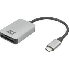 ACT USB-C card reader for SD and micro SD, SD 4.0 UHS-II, Speicherkartenlesegerät