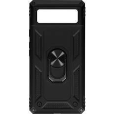 Coques de téléphone portable Avizar Coque pour Google Pixel 6A Antichoc Bi-matière Bague Support Vidéo noir