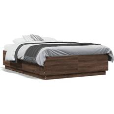 vidaXL Bettgestell Braun Eichen-Optik 120x190 cm Bettrahmen