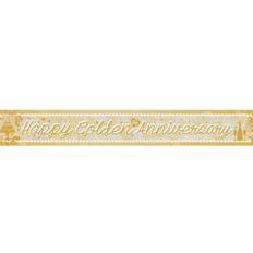 Boda Artículos de Fiesta Amscan Golden (50th) Wedding Anniversary Banner Oro/Blanco/Varios colores