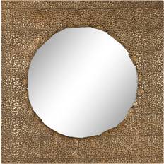 Home ESPRIT Golden Metal Wall Mirror 80x80cm