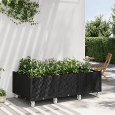 Krukor, Plantor & Odling vidaXL Odlingslåda med hjul 150x80x54 PP