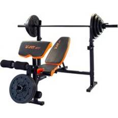 V-Fit Olympic Weight Bench and 100kg Olympic Weight Set