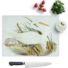 Transparent Chopping Boards East Urban Home Tempered Glass Plumed Egrets Gould Chopping Board