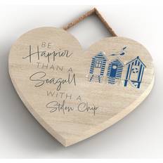 Beach Stolen Chip Wooden Heart