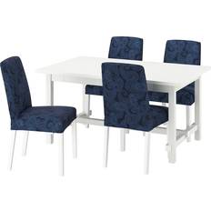 Træ Bordgrupper Ikea NORDVIKEN BERGMUND Dark Blue/White Bordgruppe