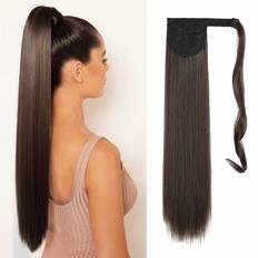 Löshår ponytail Shein Long Straight Ponytail Extended 22 Inches, Wrapped Ponytail Synthetic Hair Extension Clip In Ponytail Wig Clip Hair