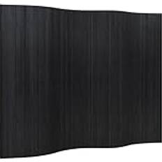 Bamboo Room Dividers vidaXL Paravent Schwarz 165 x 250 cm Bambus Raumteiler