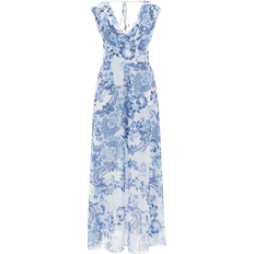 Guess All Over Floral Print Dress - Floral Blue