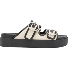 Cotton Sandals Rag & Bone Geo Buckle Platform - Antique White/Black