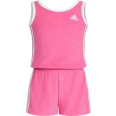 Adidas Girls Playsuits Children's Clothing Adidas Kid's Terry Cloth Romper - Magenta Pop (IR4486)