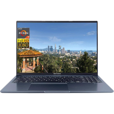 ASUS 24 GB Laptops ASUS Newest Vivobook Thin and Light, 16" FHD Display, Ryzen 7 5800HS(8 cores), 24GB RAM, 1TB SSD, AMD Radeon Graphics, Wi-Fi 6, Bluetooth, Windows 11 Home, with Laptop Stand