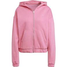 Fusion zip adidas All Szn Fleece Washed Full Zip Hooded Track Top - Pink Fusion