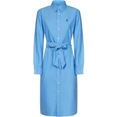 Dresses Polo Ralph Lauren Belted Cotton Oxford Shirt Dress - Light Blue