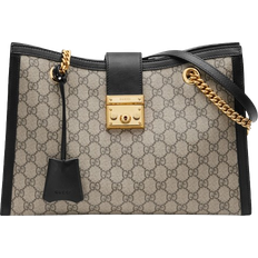 Gucci Buckle Bags Gucci Padlock Medium Shoulder Bag - Beige/Ebony