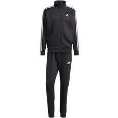 3XL Combinaisons Adidas Basic 3-Stripes Fleece Tracksuit - Black